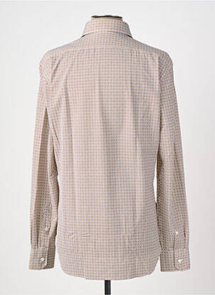 Chemise manches longues imprimé fantaisie marron XACUS homme