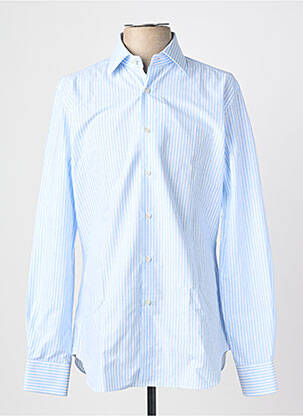 Chemise manches longues coupe cintrée bleu XACUS homme