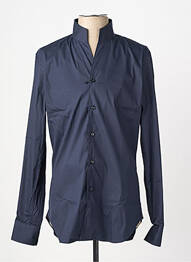Chemise manches longues coupe cintrée bleu XACUS homme