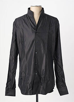 Chemise manches longues coupe cintrée noir XACUS homme