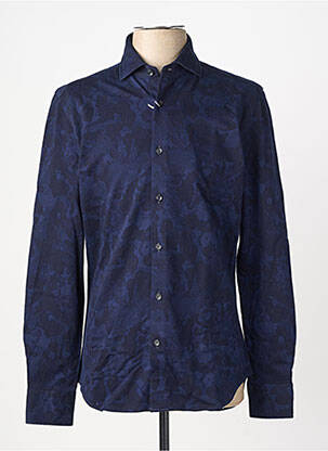 Chemise manches longues coupe cintrée bleu XACUS homme