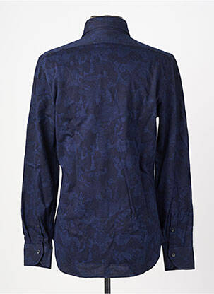 Chemise manches longues coupe cintrée bleu XACUS homme