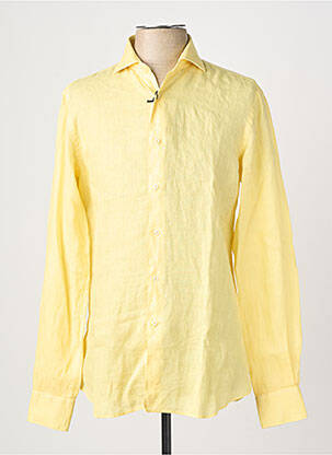 Chemise manches longues coupe droite jaune XACUS homme