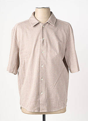 Chemise manches courtes coupe cintrée marron XACUS homme