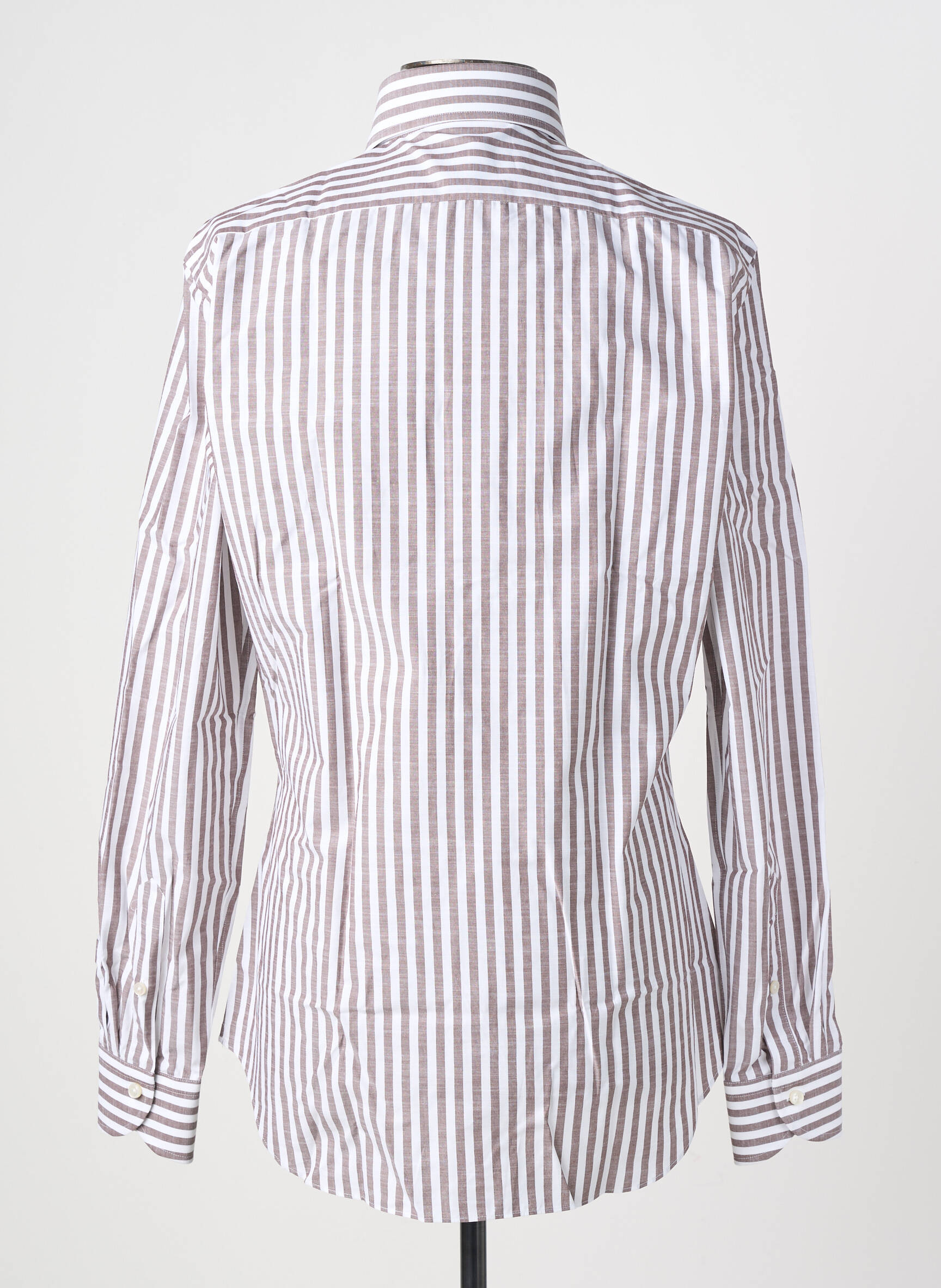 Chemise manches longues coupe cintrée marron XACUS homme