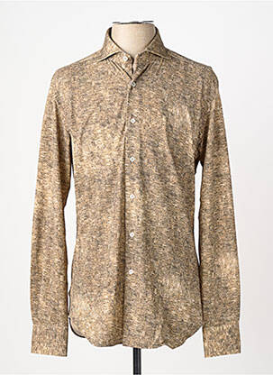 Chemise manches longues imprimé fantaisie marron XACUS homme