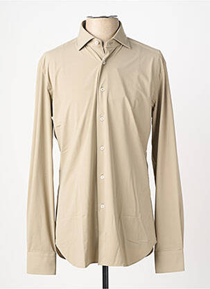 Chemise manches longues coupe cintrée marron XACUS homme