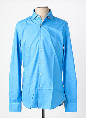 Chemise manches longues coupe cintrée bleu XACUS homme
