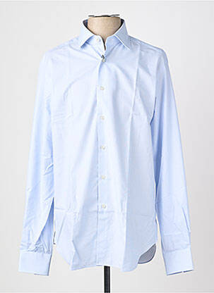 Chemise manches longues coupe droite bleu XACUS homme