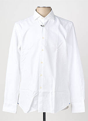 Chemise manches longues coupe droite blanc XACUS homme