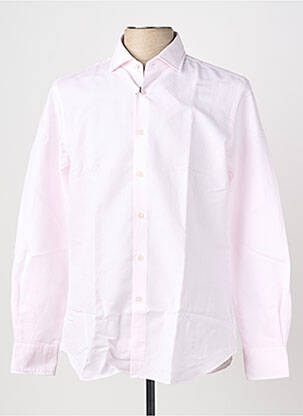 Chemise manches longues coupe cintrée rose XACUS homme