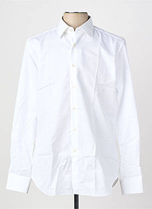 Chemise manches longues coupe droite blanc XACUS homme