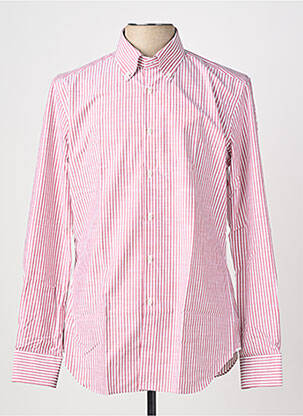 Chemise manches longues coupe cintrée rouge XACUS homme