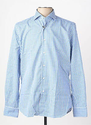 Chemise manches longues coupe droite bleu XACUS homme