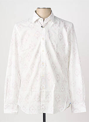 Chemise manches longues imprimé fantaisie blanc XACUS homme