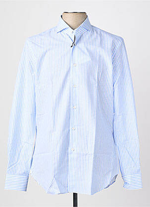 Chemise manches longues coupe droite bleu XACUS homme