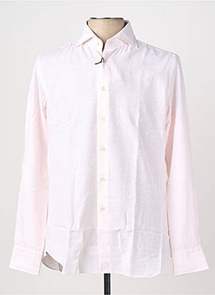 Chemise manches longues coupe droite rose XACUS homme