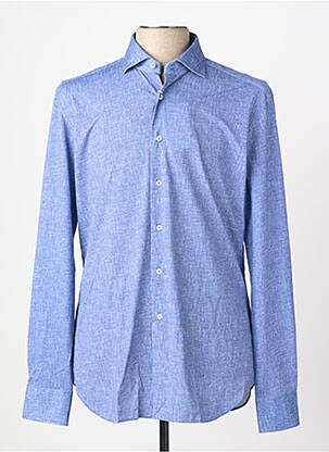 Chemise manches longues coupe cintrée bleu XACUS homme