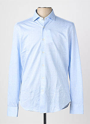 Chemise manches longues coupe cintrée bleu XACUS homme
