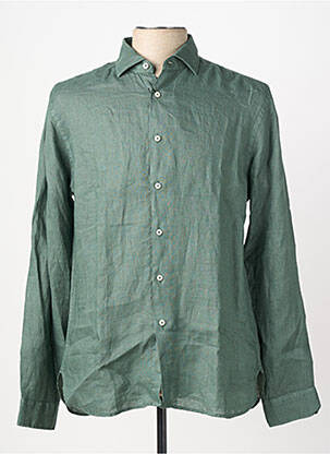 Chemise manches longues coupe droite vert XACUS homme