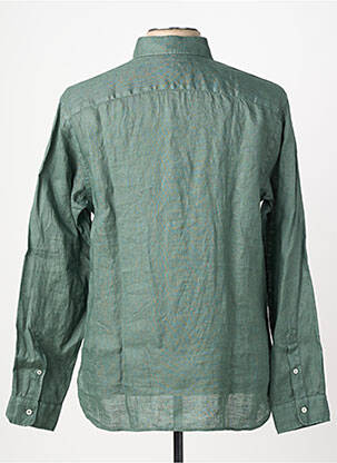 Chemise manches longues coupe droite vert XACUS homme