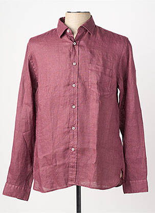 Chemise manches longues coupe droite violet XACUS homme