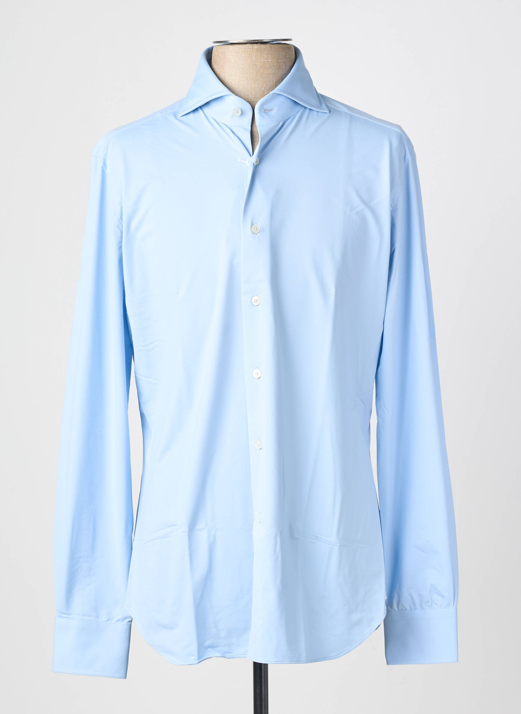 Chemise manches longues coupe cintrée bleu XACUS homme