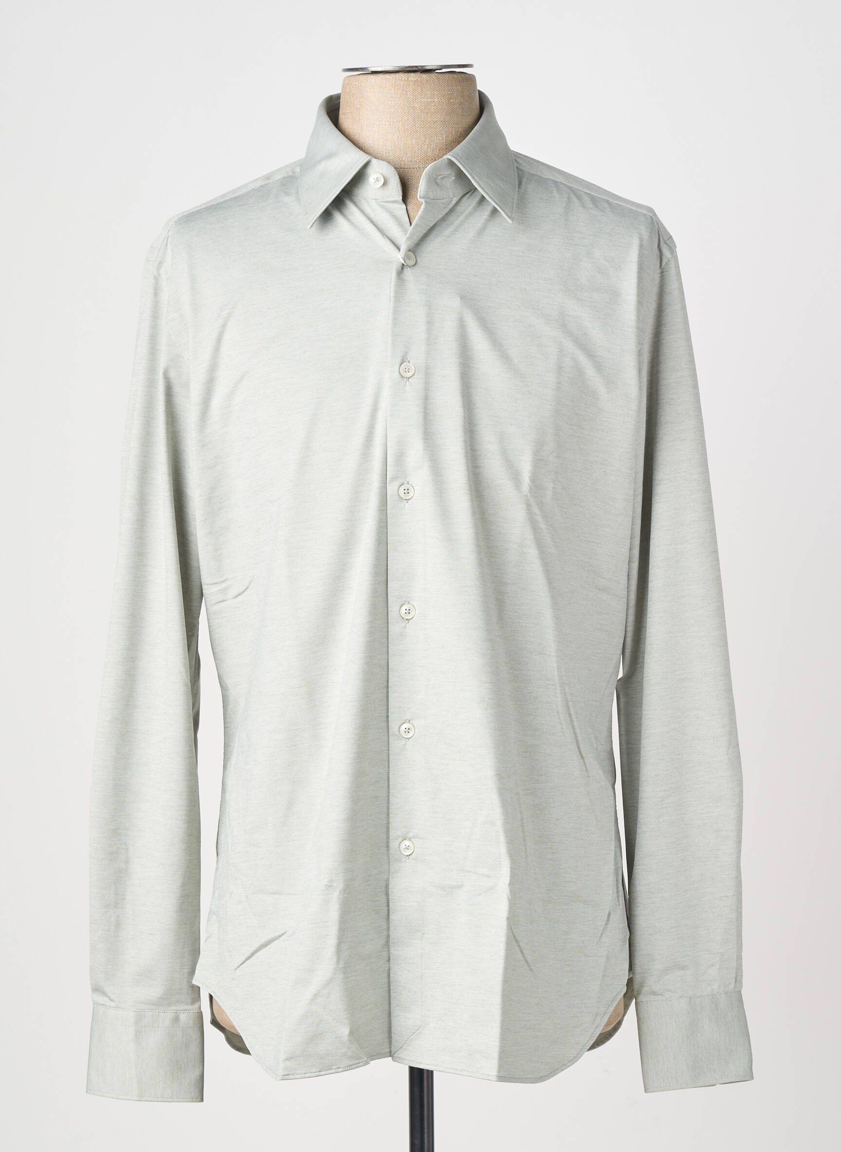 Chemise manches longues coupe cintrée gris XACUS homme