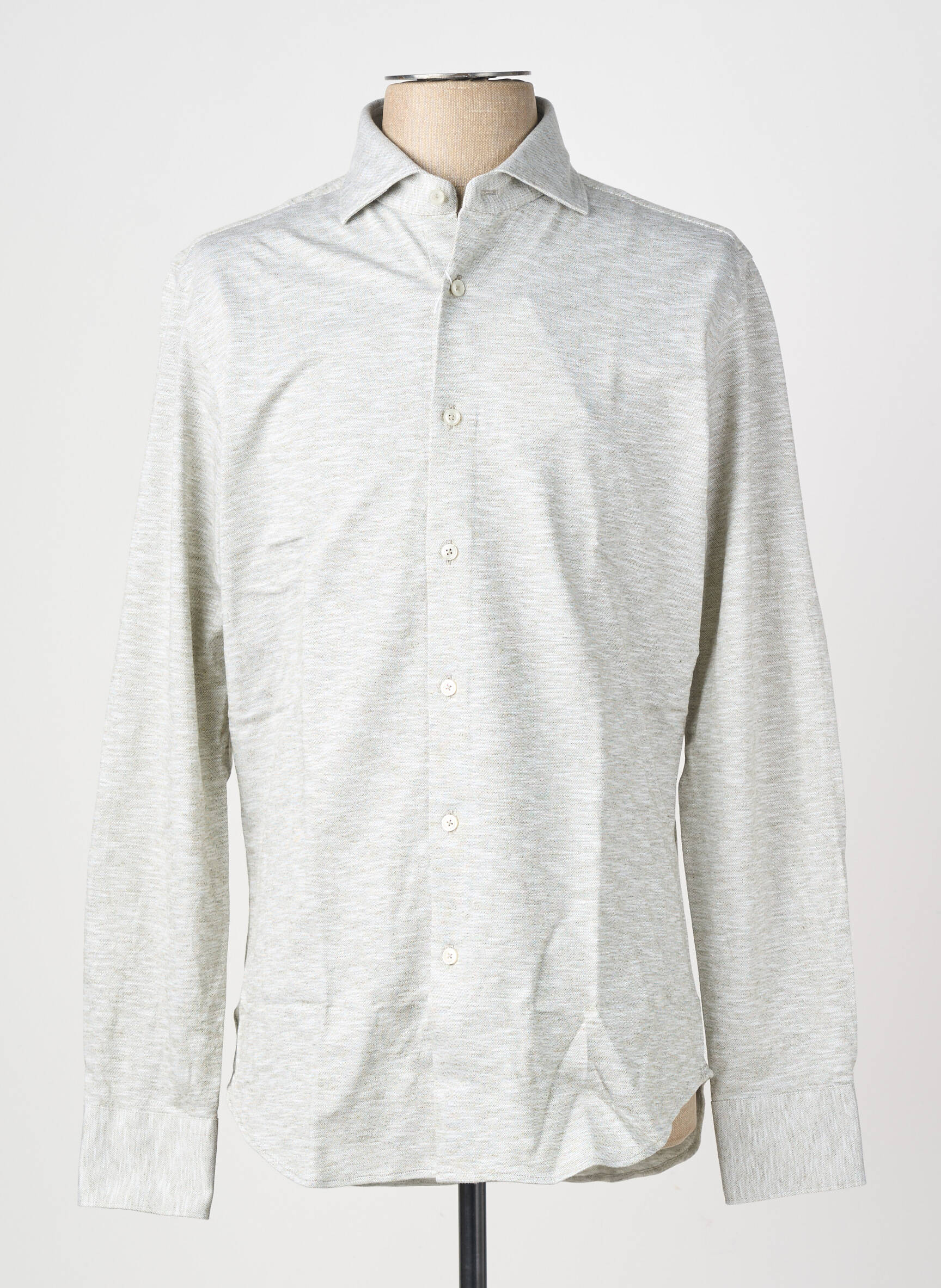 Chemise manches longues coupe cintrée gris XACUS homme