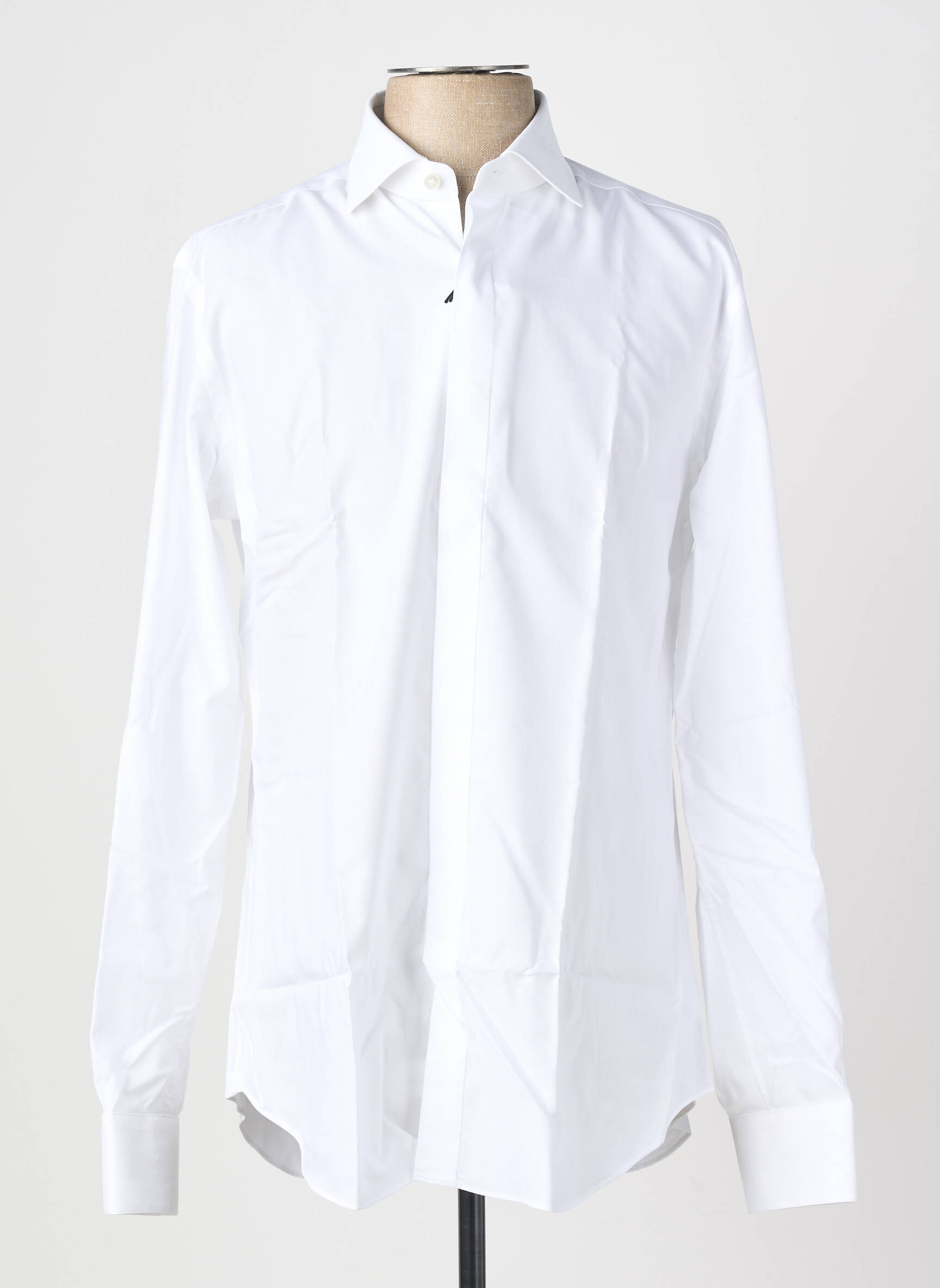 Chemise manches longues coupe droite blanc XACUS homme