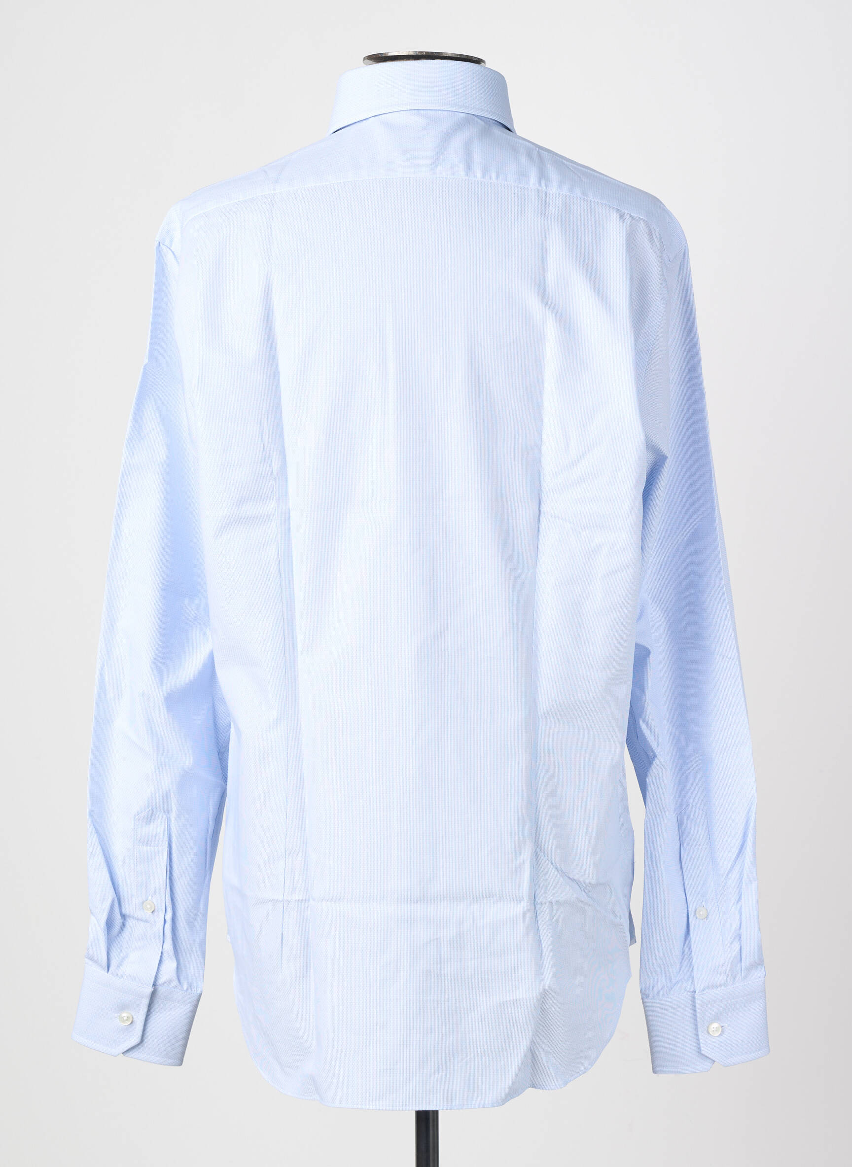 Chemise manches longues coupe droite bleu XACUS homme