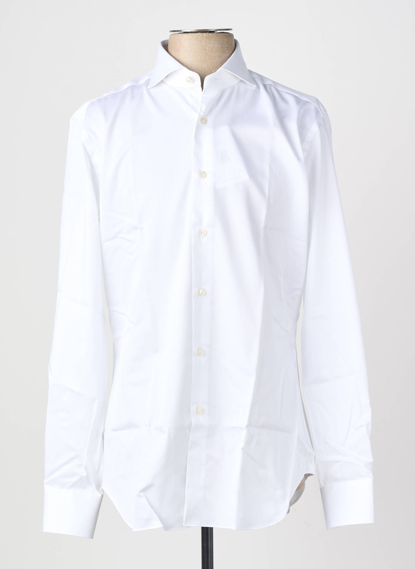 Chemise manches longues coupe droite blanc XACUS homme