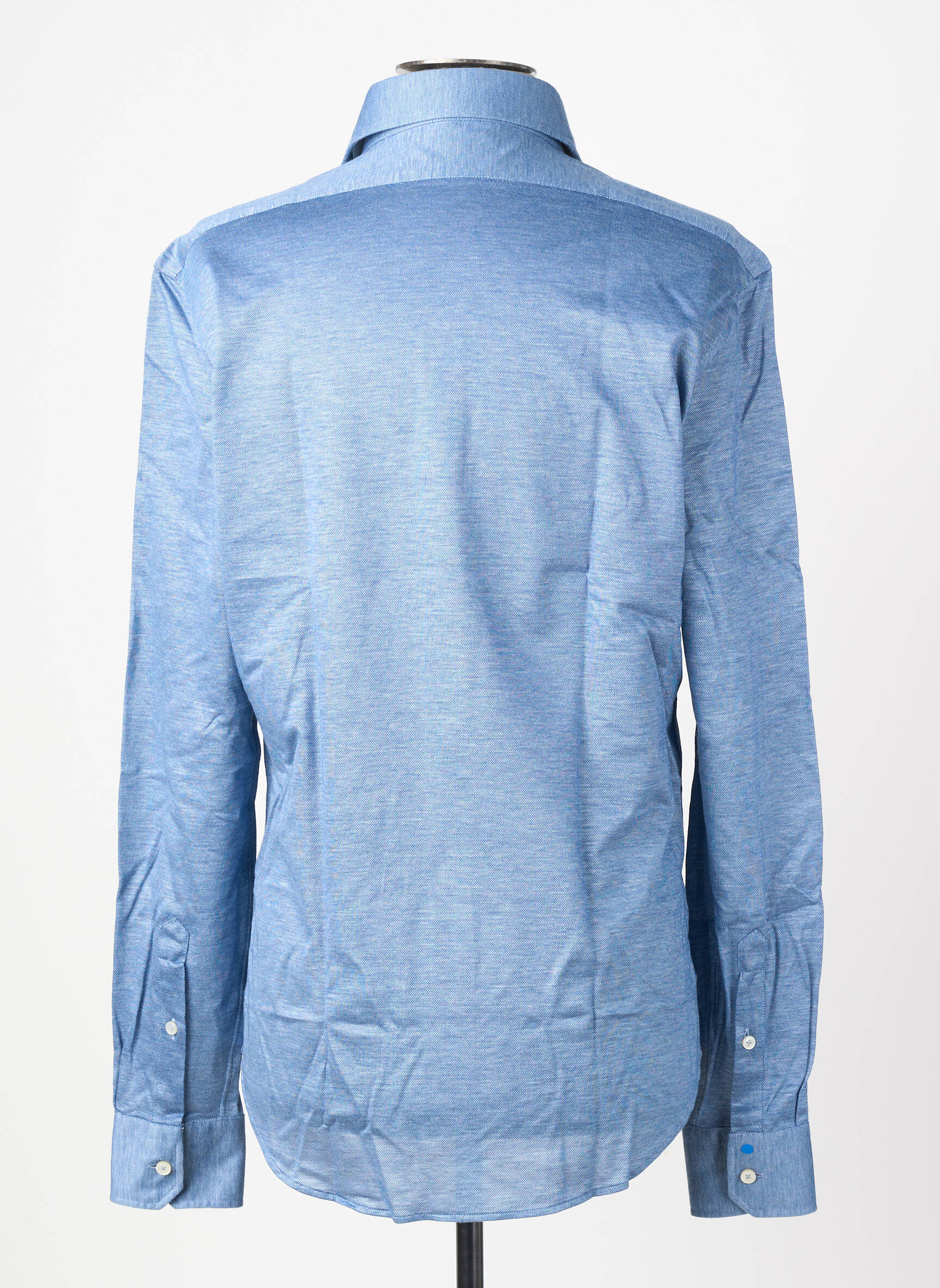Chemise manches longues coupe cintrée bleu XACUS homme