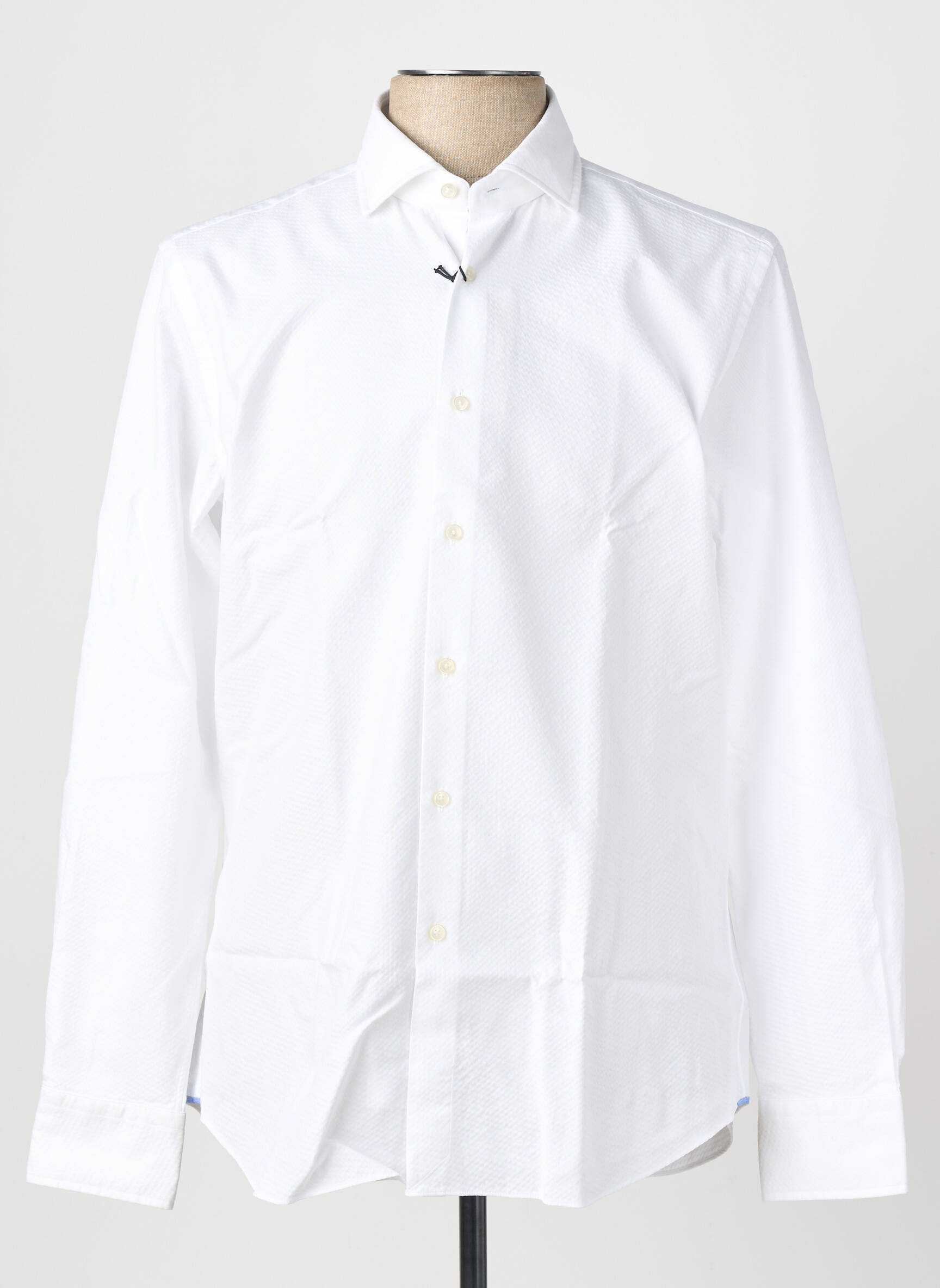 Chemise manches longues coupe droite blanc XACUS homme