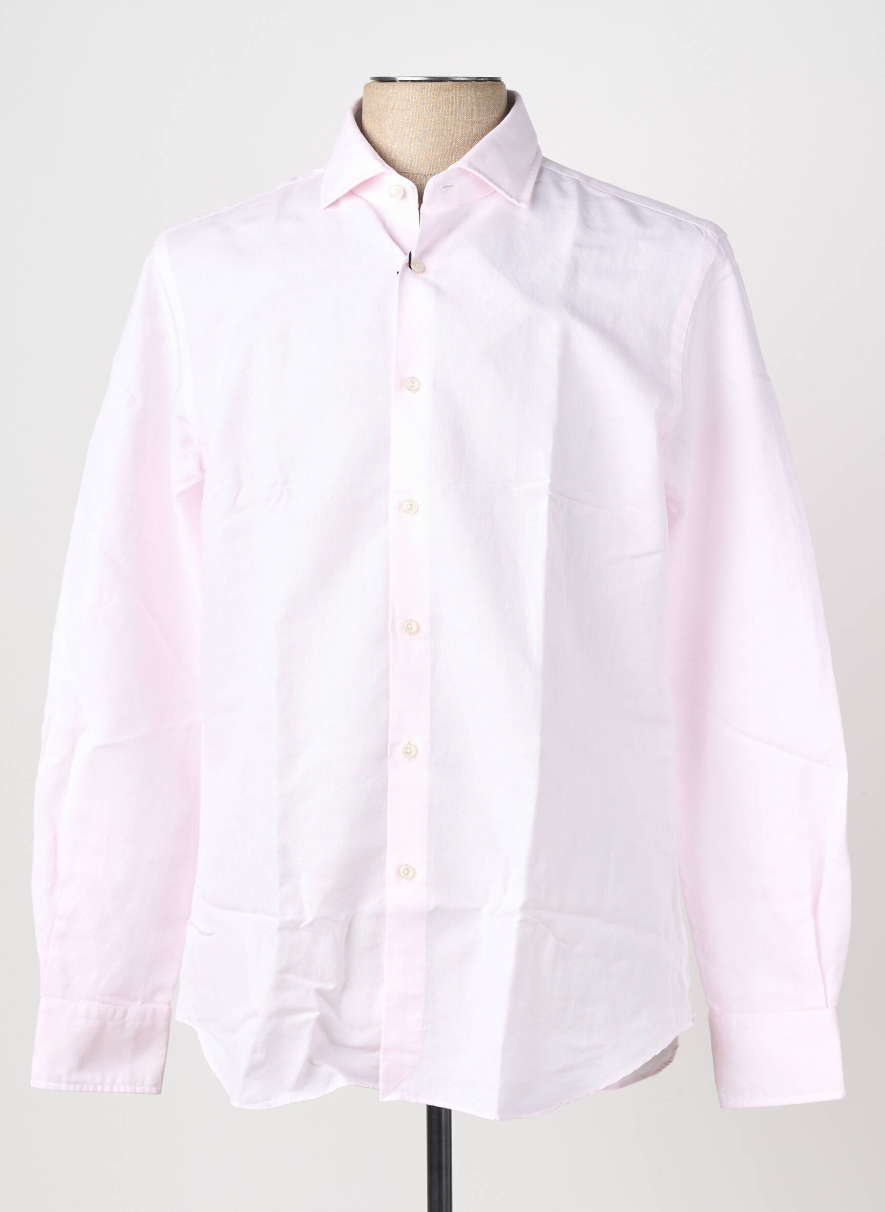 Chemise manches longues coupe cintrée rose XACUS homme