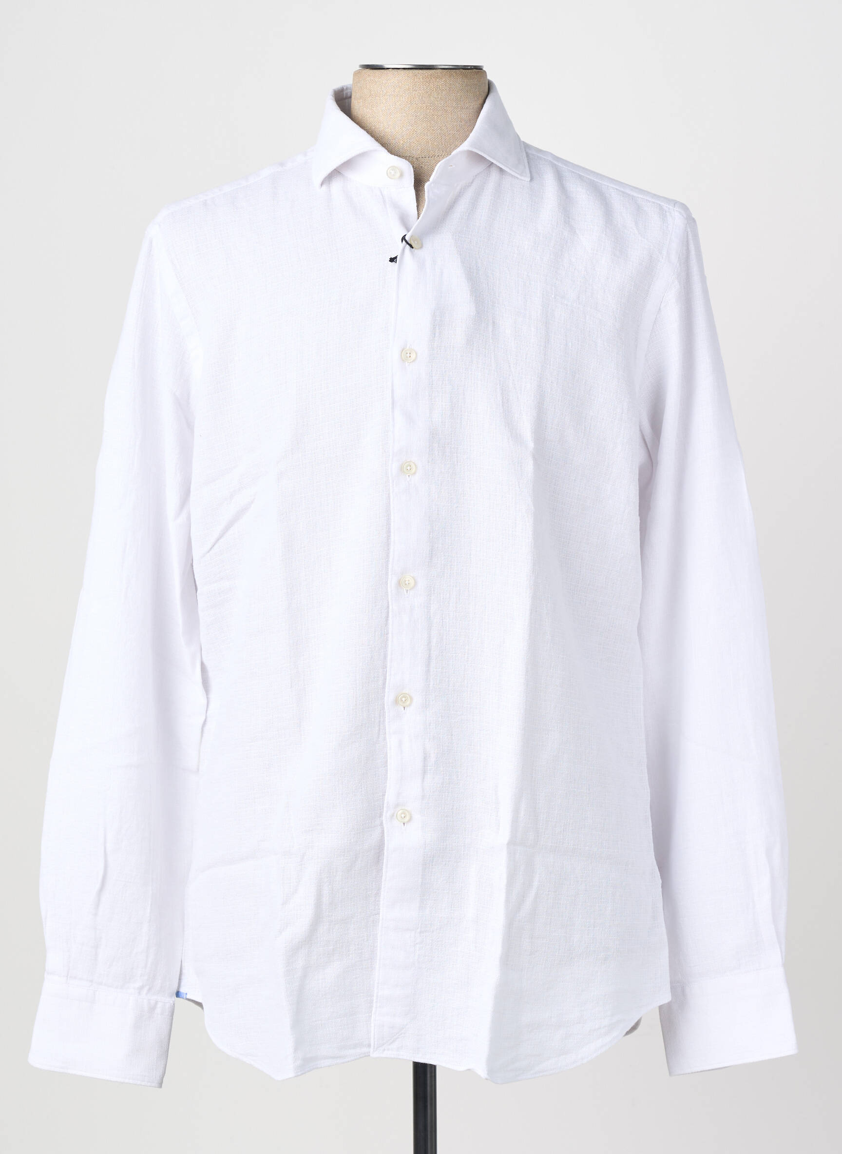 Chemise manches longues coupe droite blanc XACUS homme