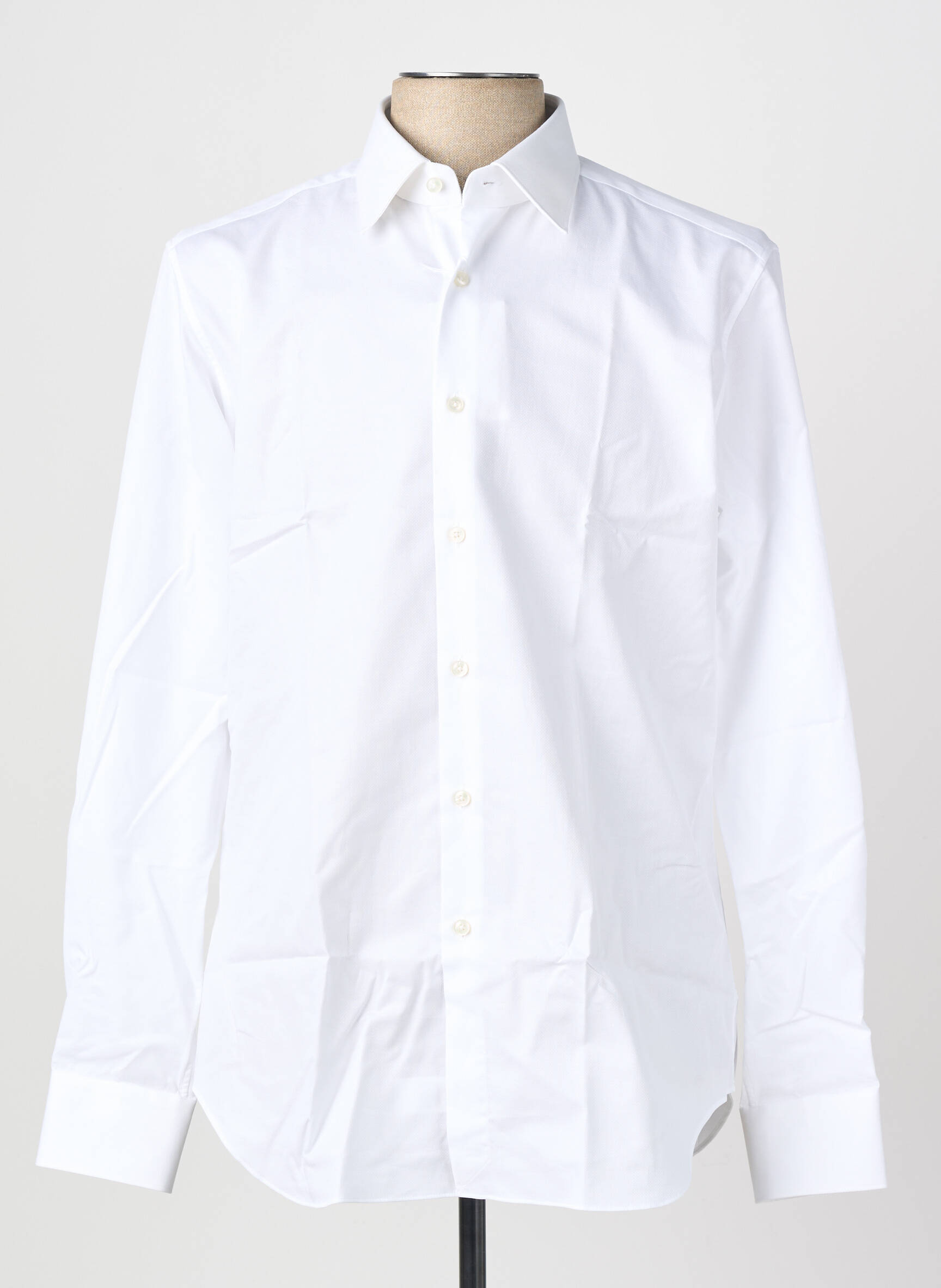 Chemise manches longues coupe droite blanc XACUS homme