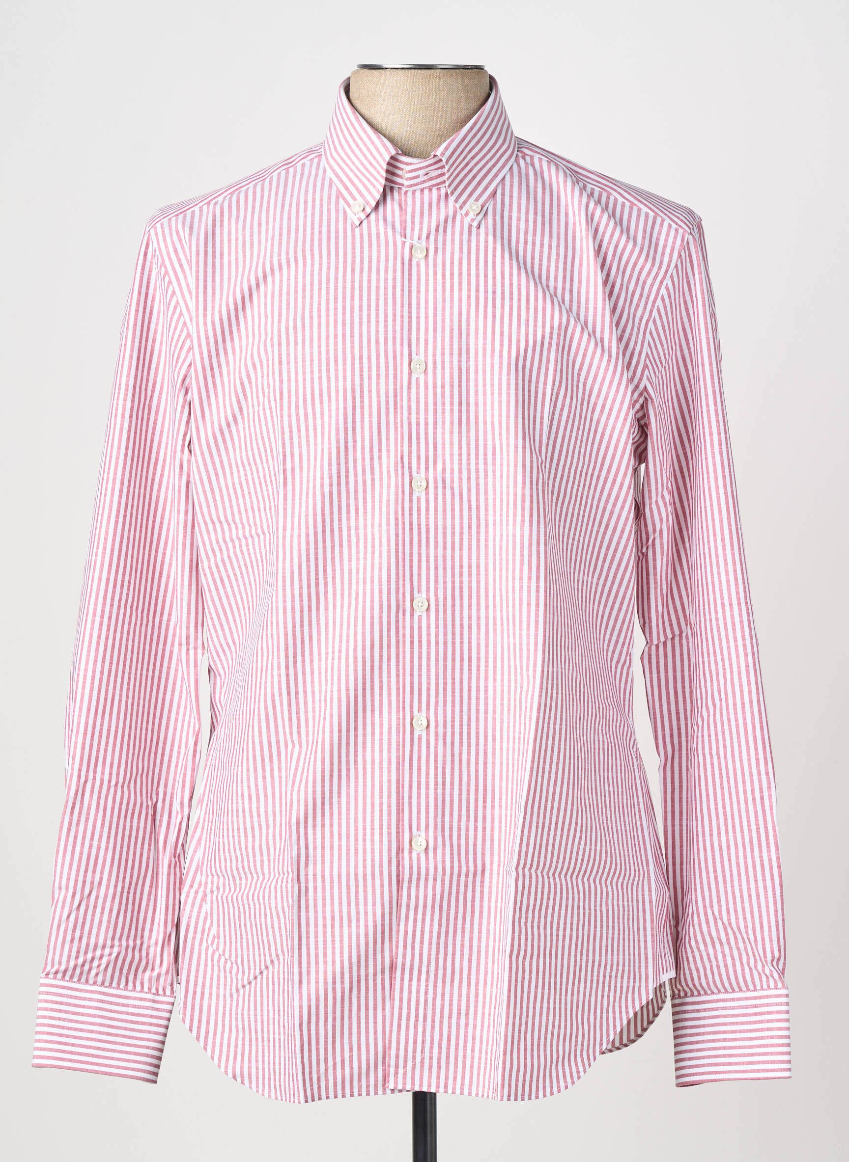 Chemise manches longues coupe cintrée rouge XACUS homme