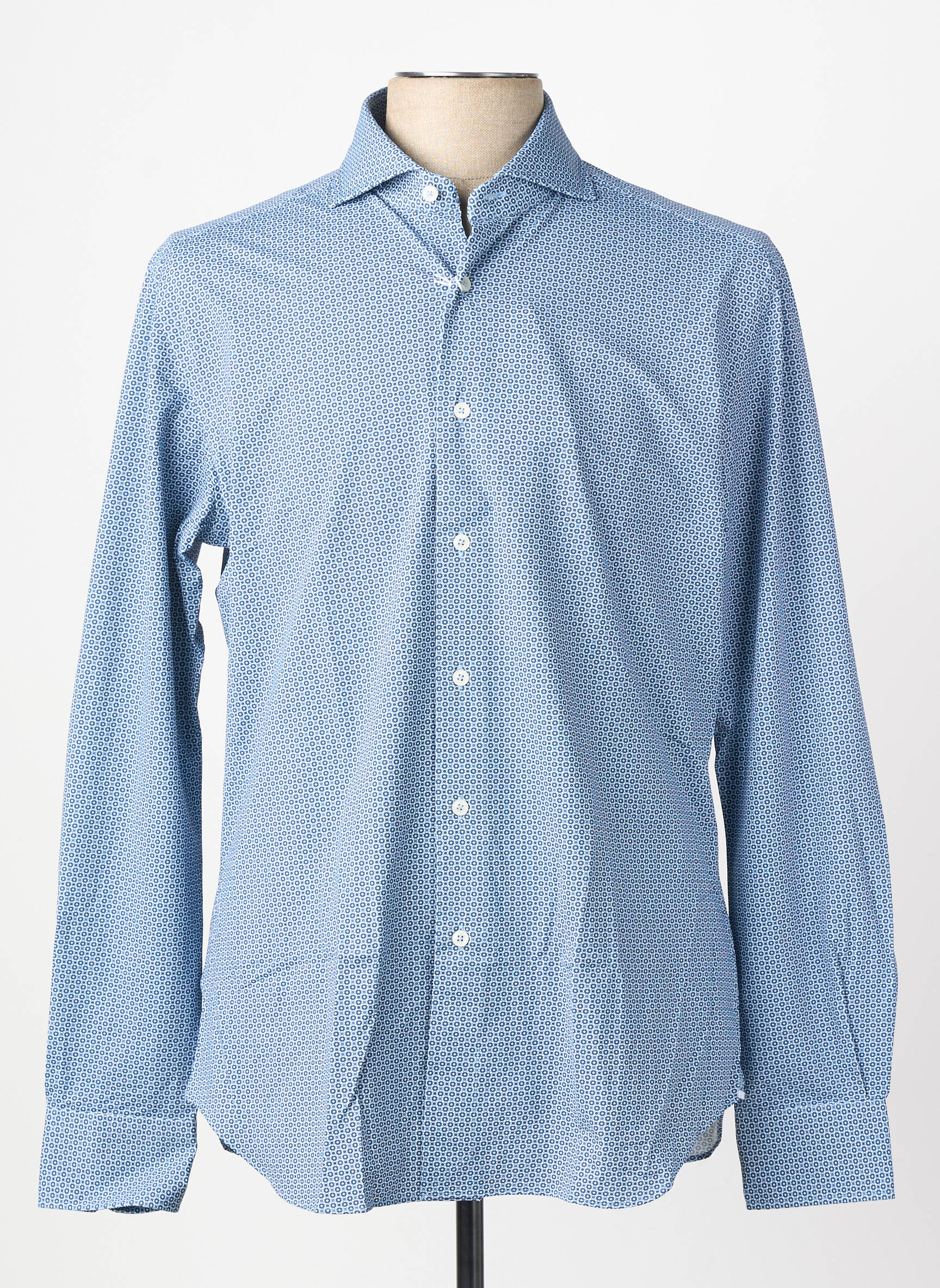 Chemise manches longues imprimé fantaisie bleu XACUS homme