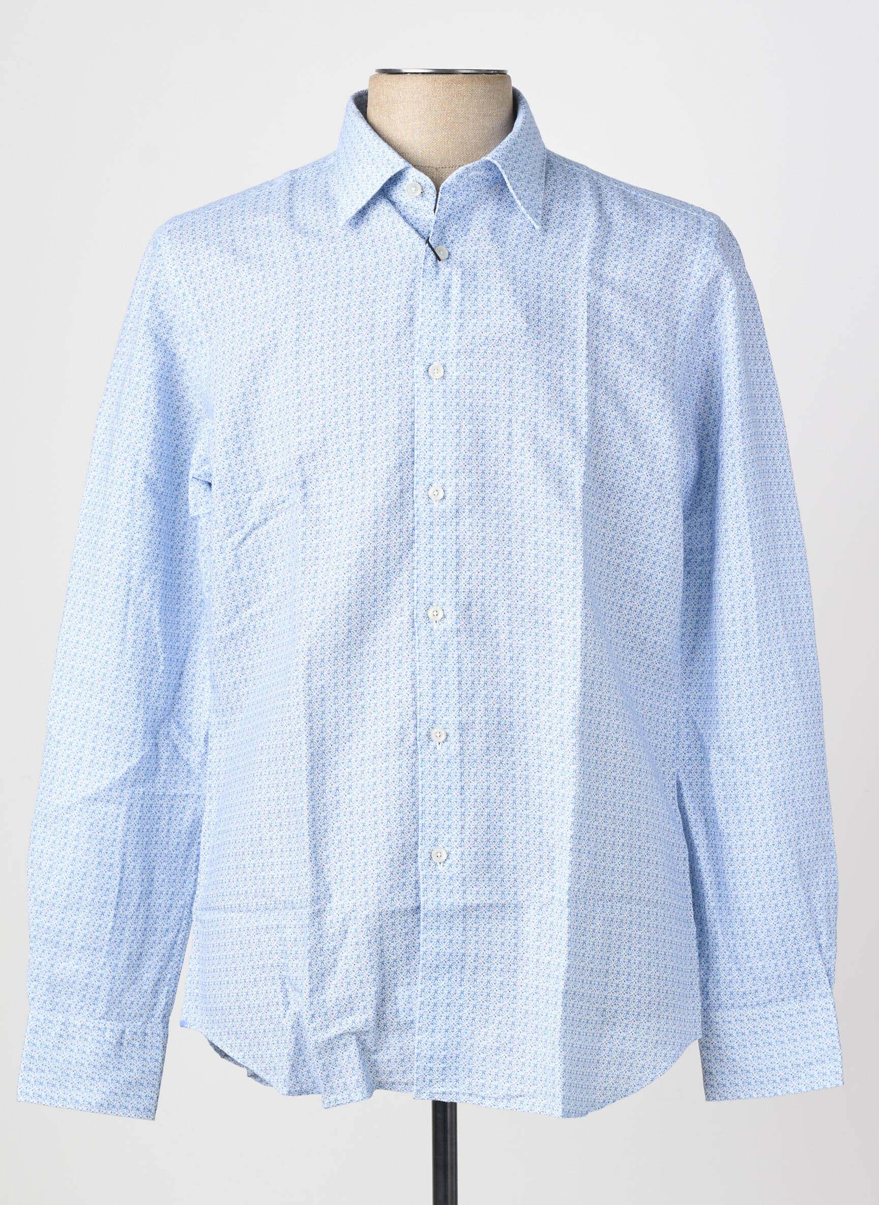 Chemise manches longues imprimé fantaisie bleu XACUS homme