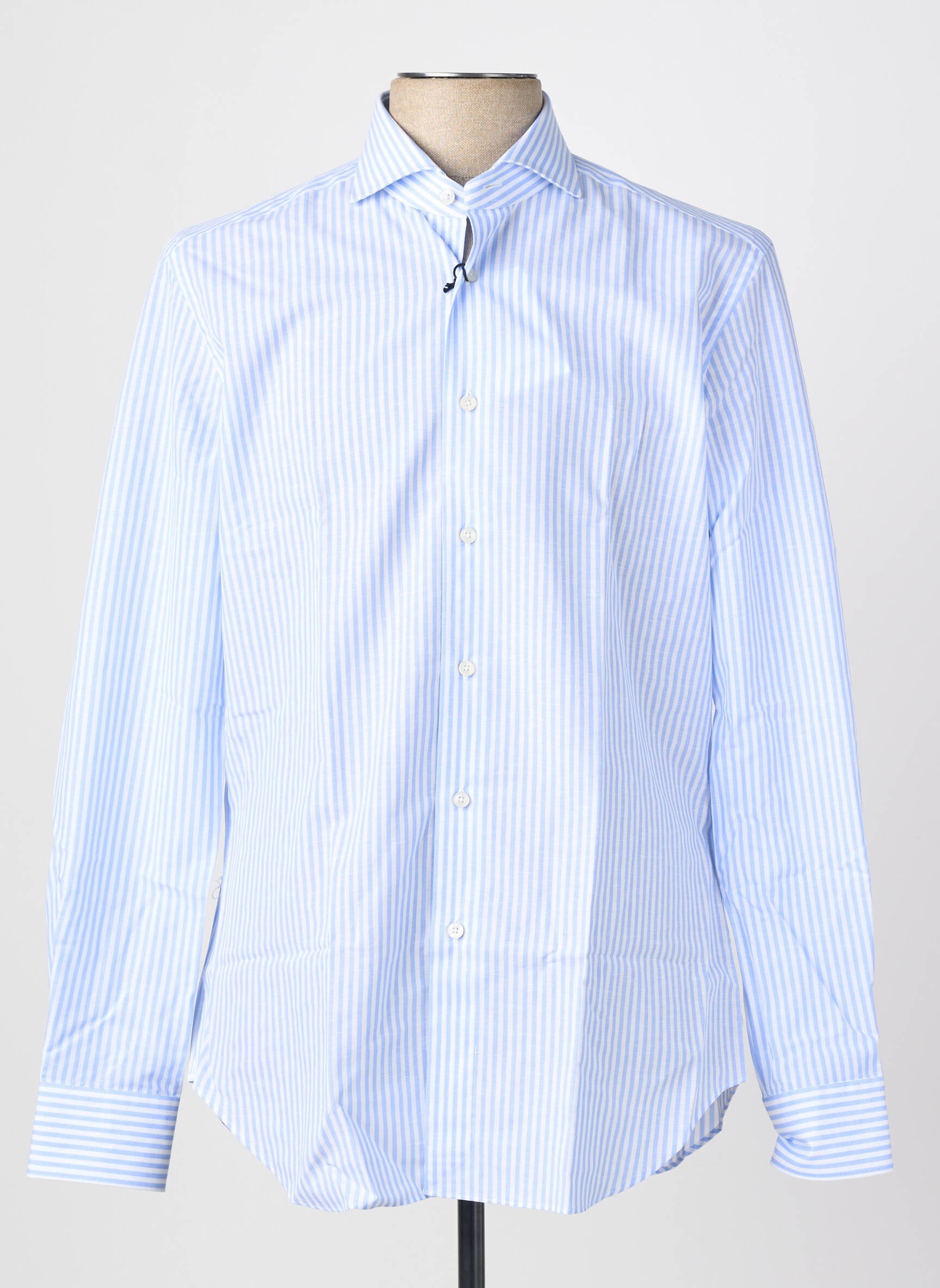 Chemise manches longues coupe droite bleu XACUS homme