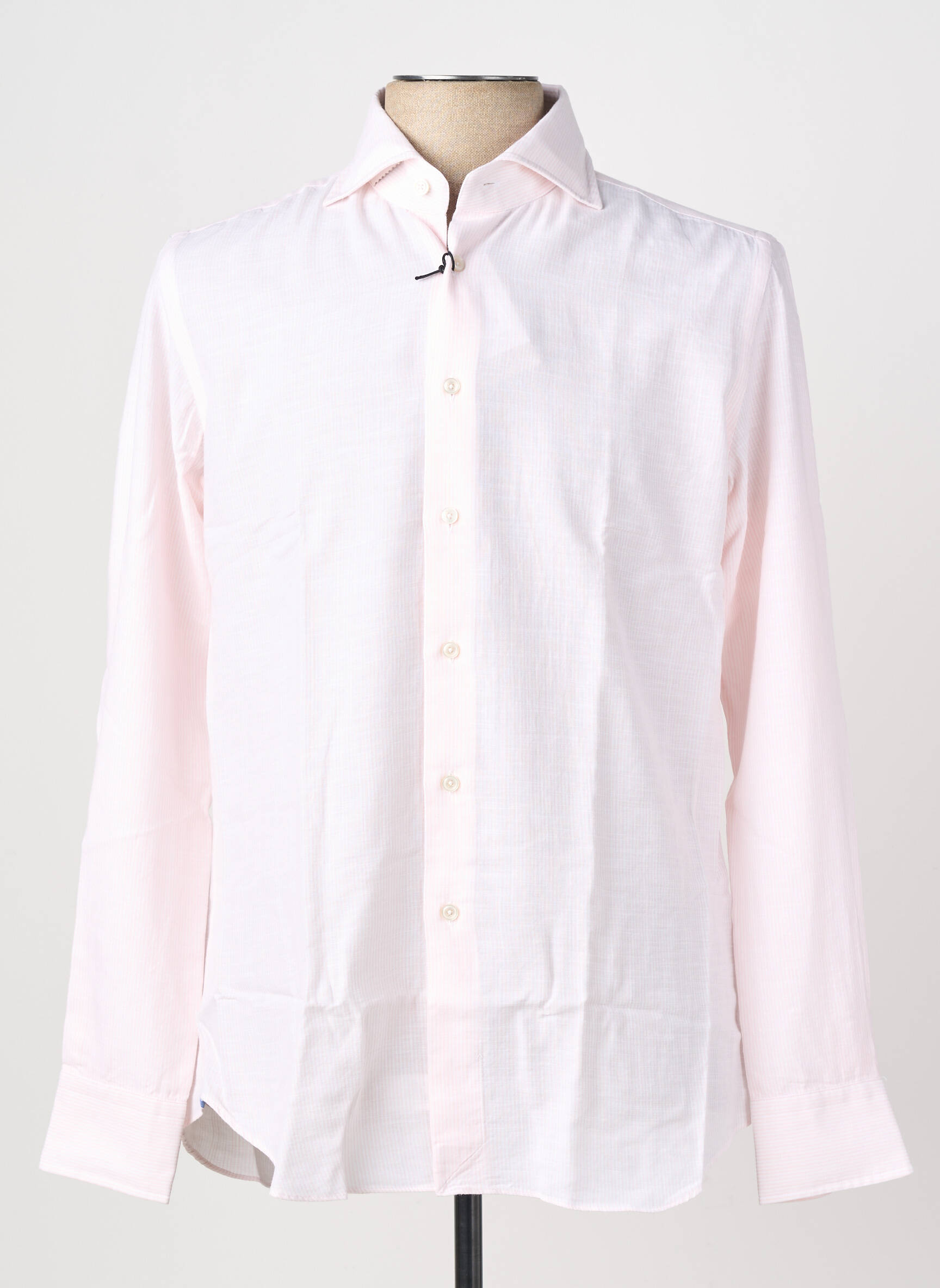 Chemise manches longues coupe droite rose XACUS homme