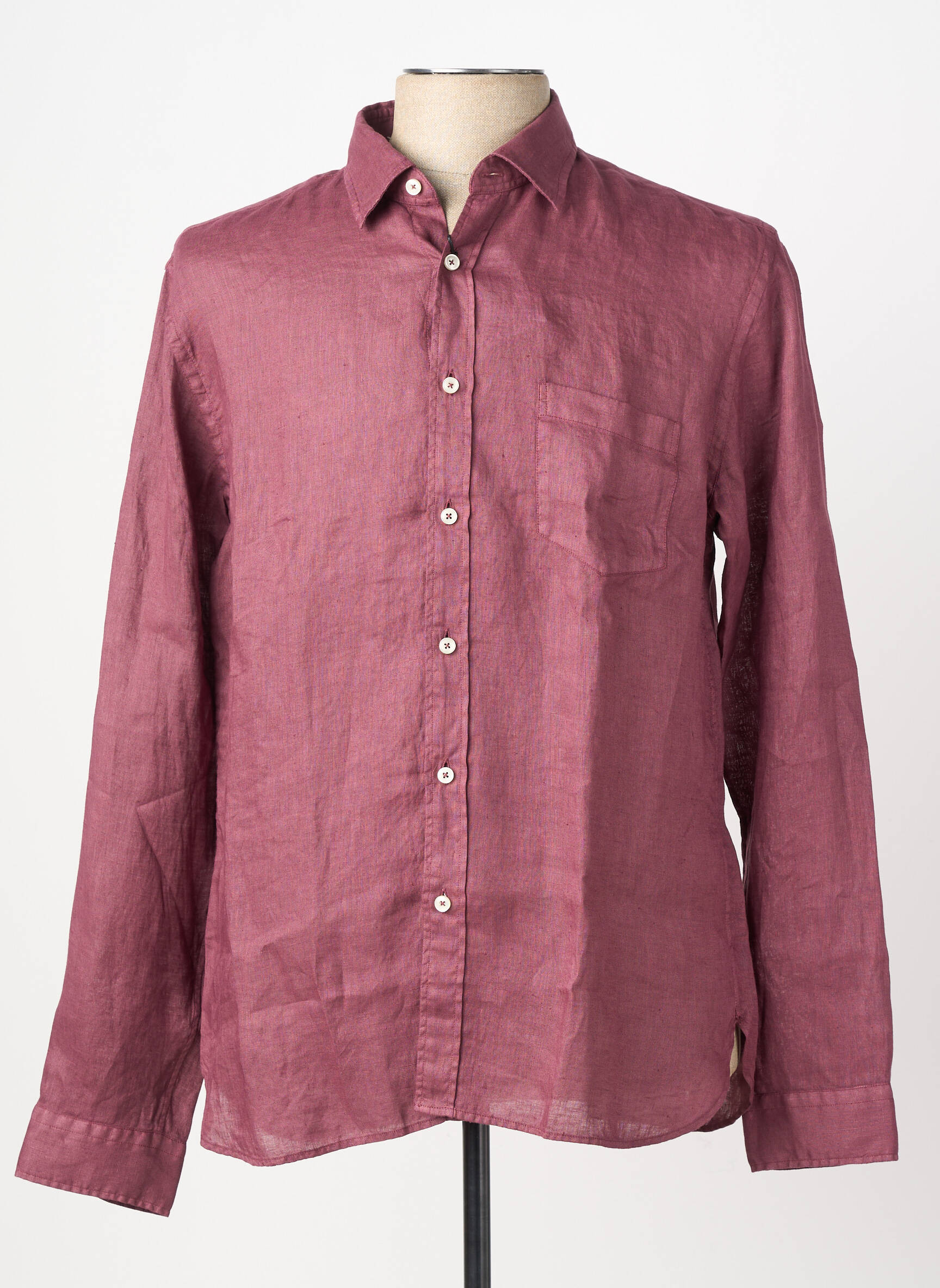 Chemise manches longues coupe droite violet XACUS homme