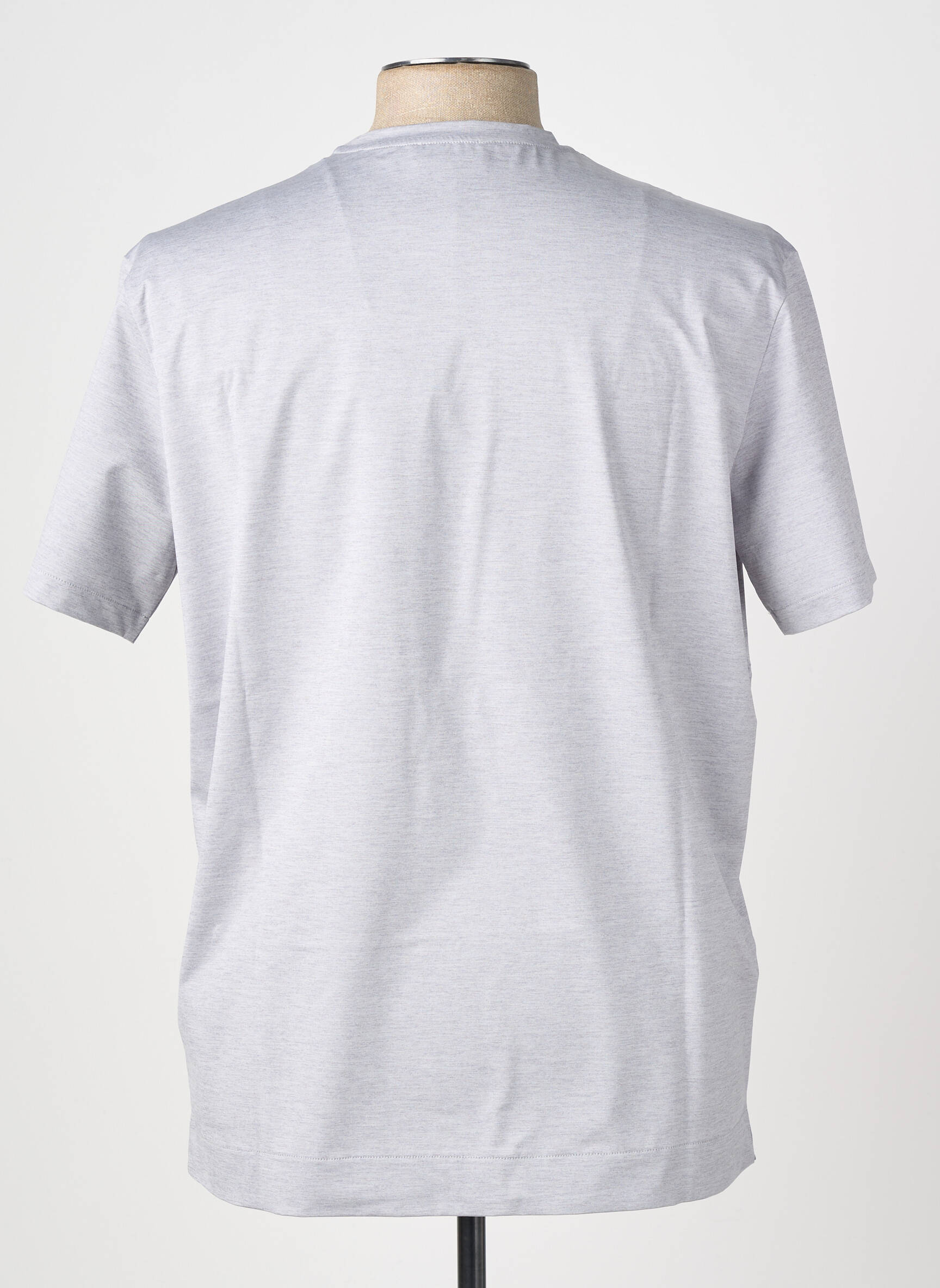 T-shirt coupe droite manches courtes gris XACUS homme