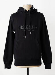 Sweat-shirt à capuche poches manches longues noir JACK & JONES homme