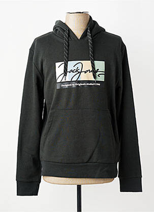 Sweat-shirt à capuche poches manches longues gris JACK & JONES homme