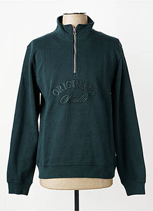 Sweat-shirt stretch manches longues vert JACK & JONES homme