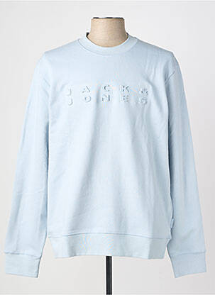 Sweat-shirt stretch manches longues bleu JACK & JONES homme
