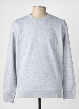Sweat-shirt stretch manches longues gris JACK & JONES homme