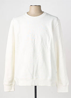 Sweat-shirt stretch manches longues blanc JACK & JONES homme